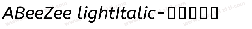 ABeeZee lightItalic字体转换